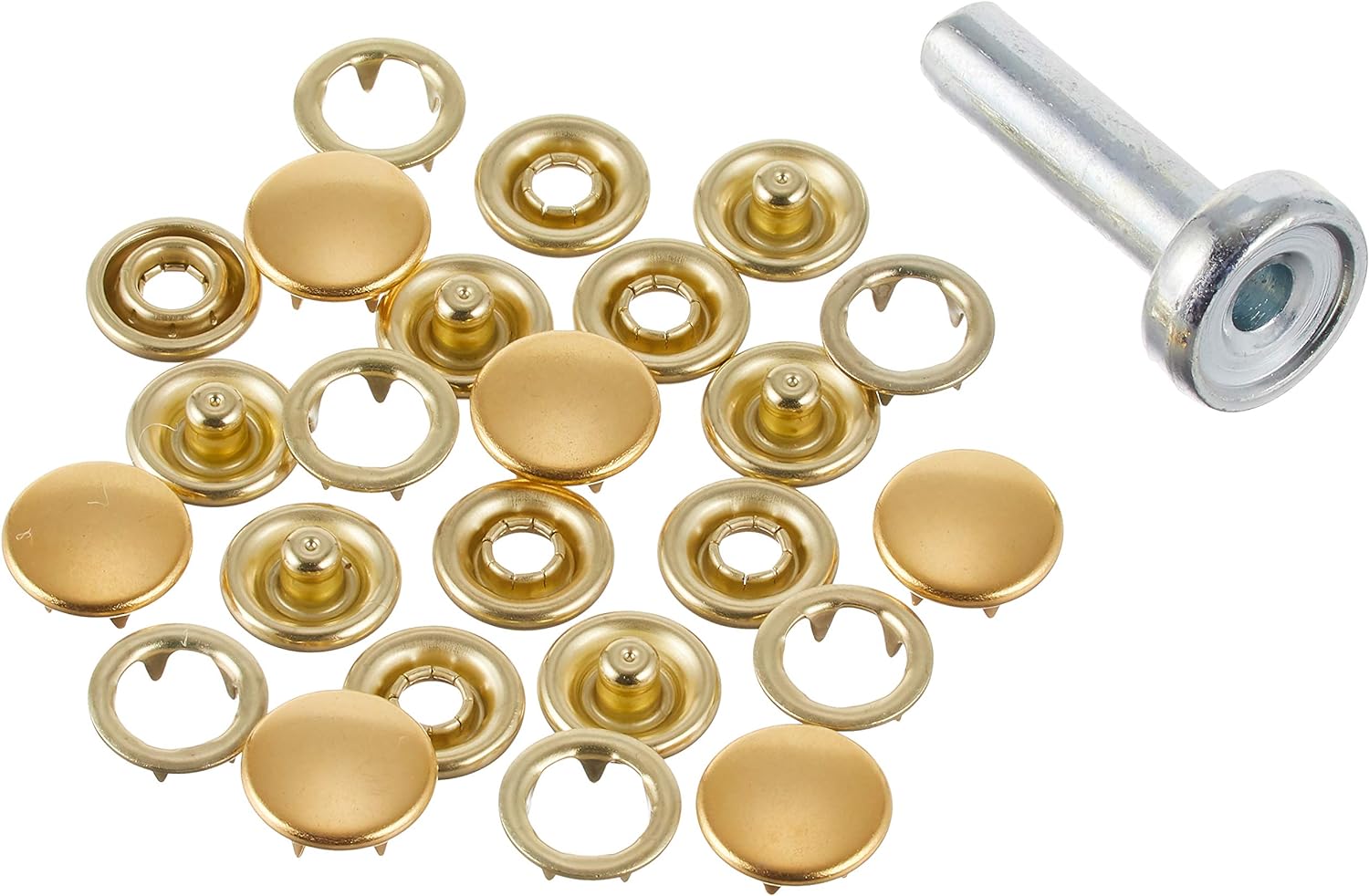 日本紐釦貿易 スナップボタン 10mm ゴールド 6組 F12-25 （ご注文単位1束）【直送品】