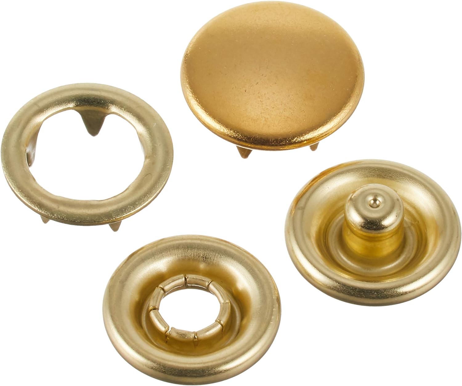 日本紐釦貿易 スナップボタン 10mm ゴールド 6組 F12-25 (ご注文単位1束)【直送品】