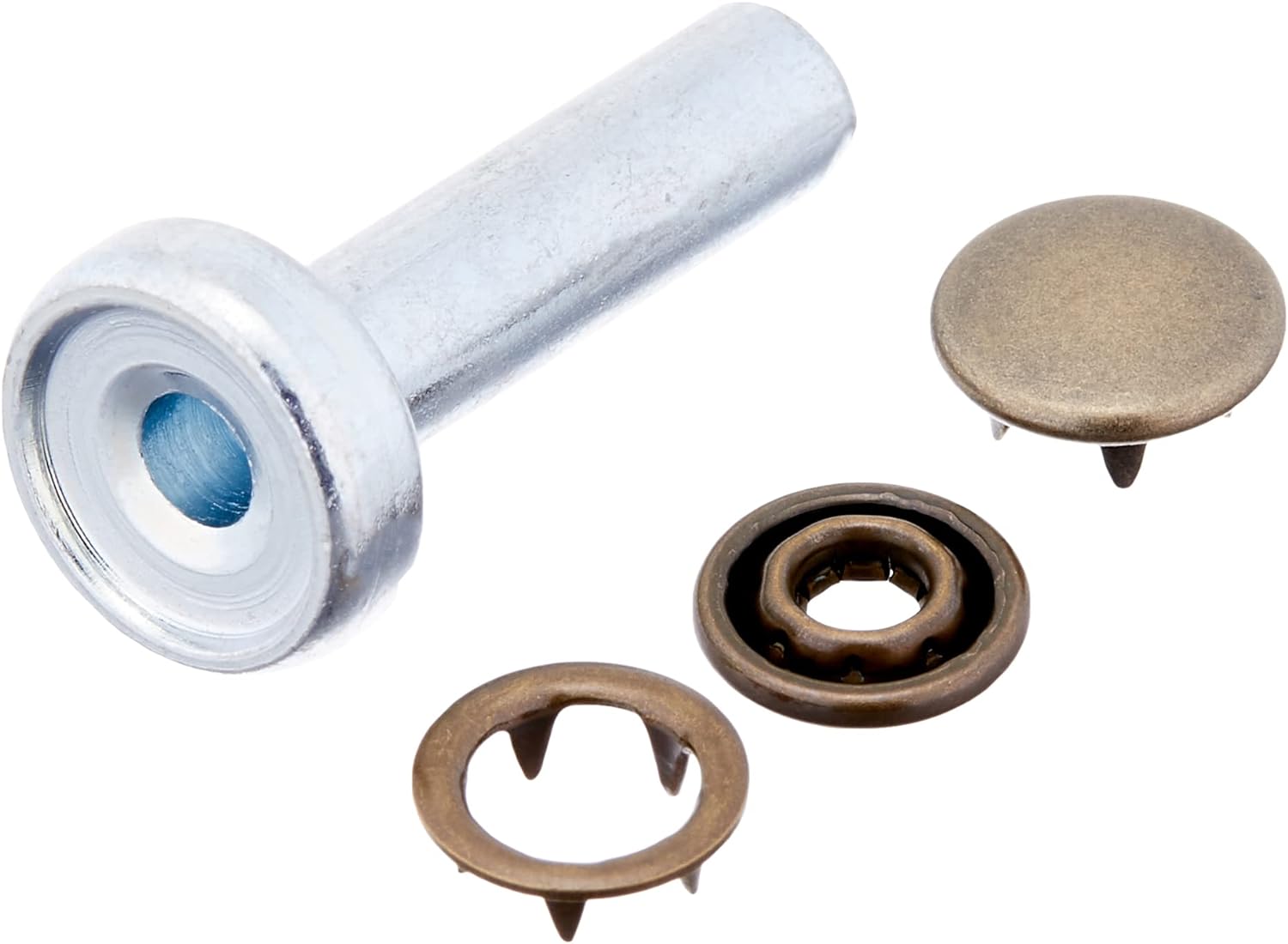 日本紐釦貿易 スナップボタン 10mm アンティークゴールド 6組 F12-28 （ご注文単位1束）【直送品】