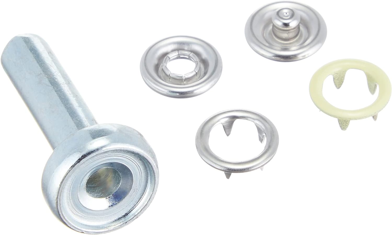 日本紐釦貿易 リングスナップボタン 10mm 黄 6組 F12-57 （ご注文単位1束）【直送品】