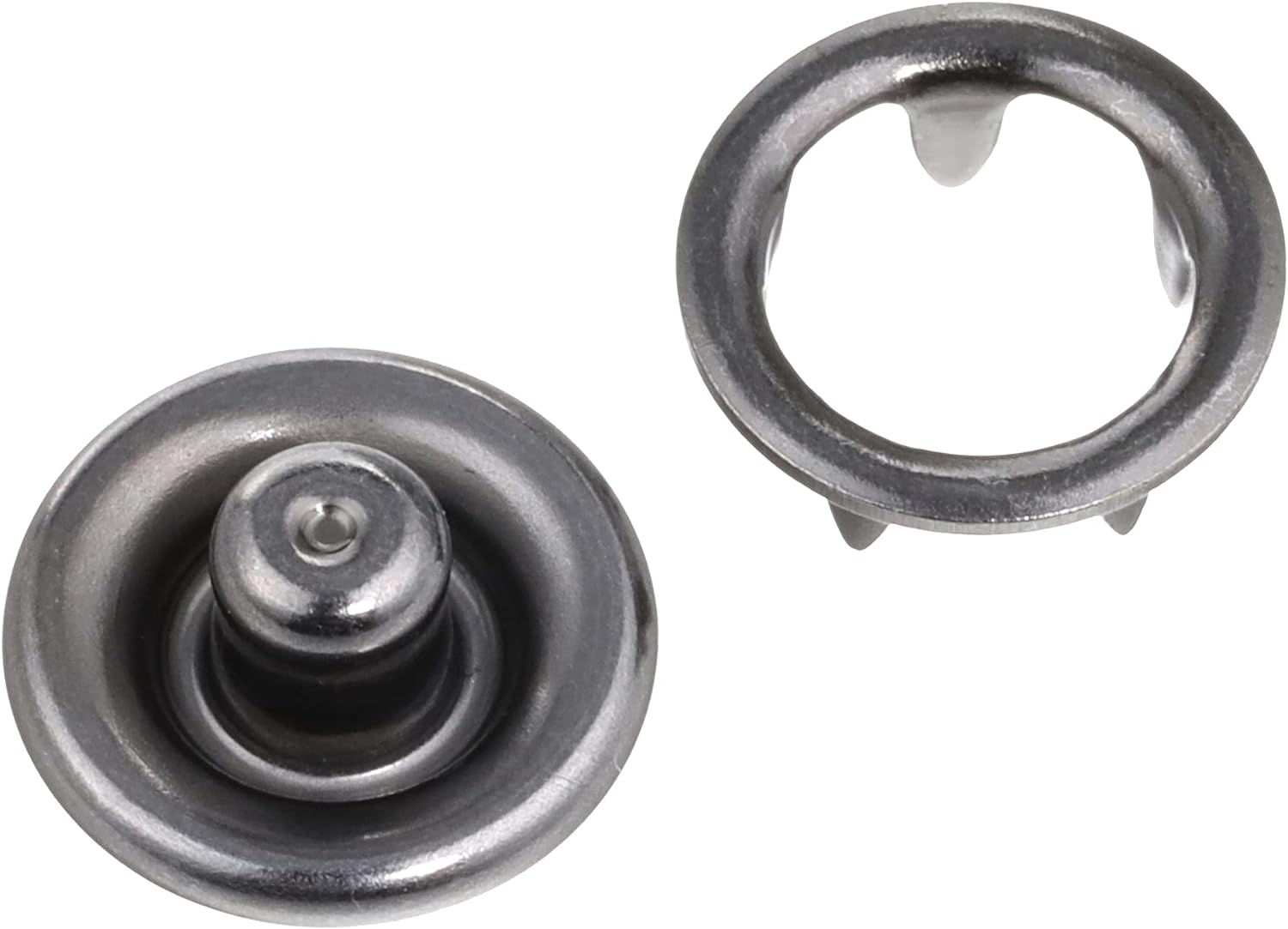 日本紐釦貿易 リングスナップボタン 12mm ブラックニッケル 6組 F12-82 （ご注文単位1束）【直送品】