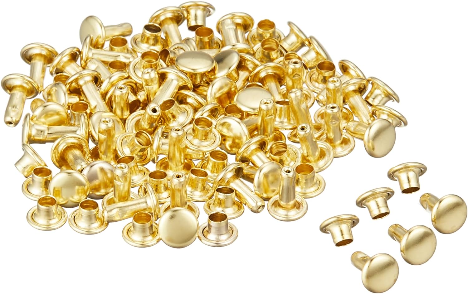 日本紐釦貿易 両面カシメ 小 6mm×8mm 50個 キリンス F3-4 (ご注文単位1束)【直送品】