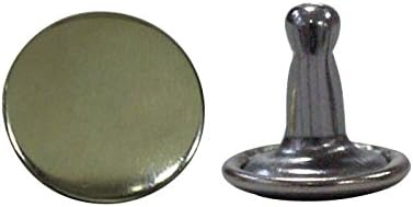 日本紐釦貿易 両面カシメ 中 7mm×8mm 50個 ニッケル F3-5 (ご注文単位1束)【直送品】