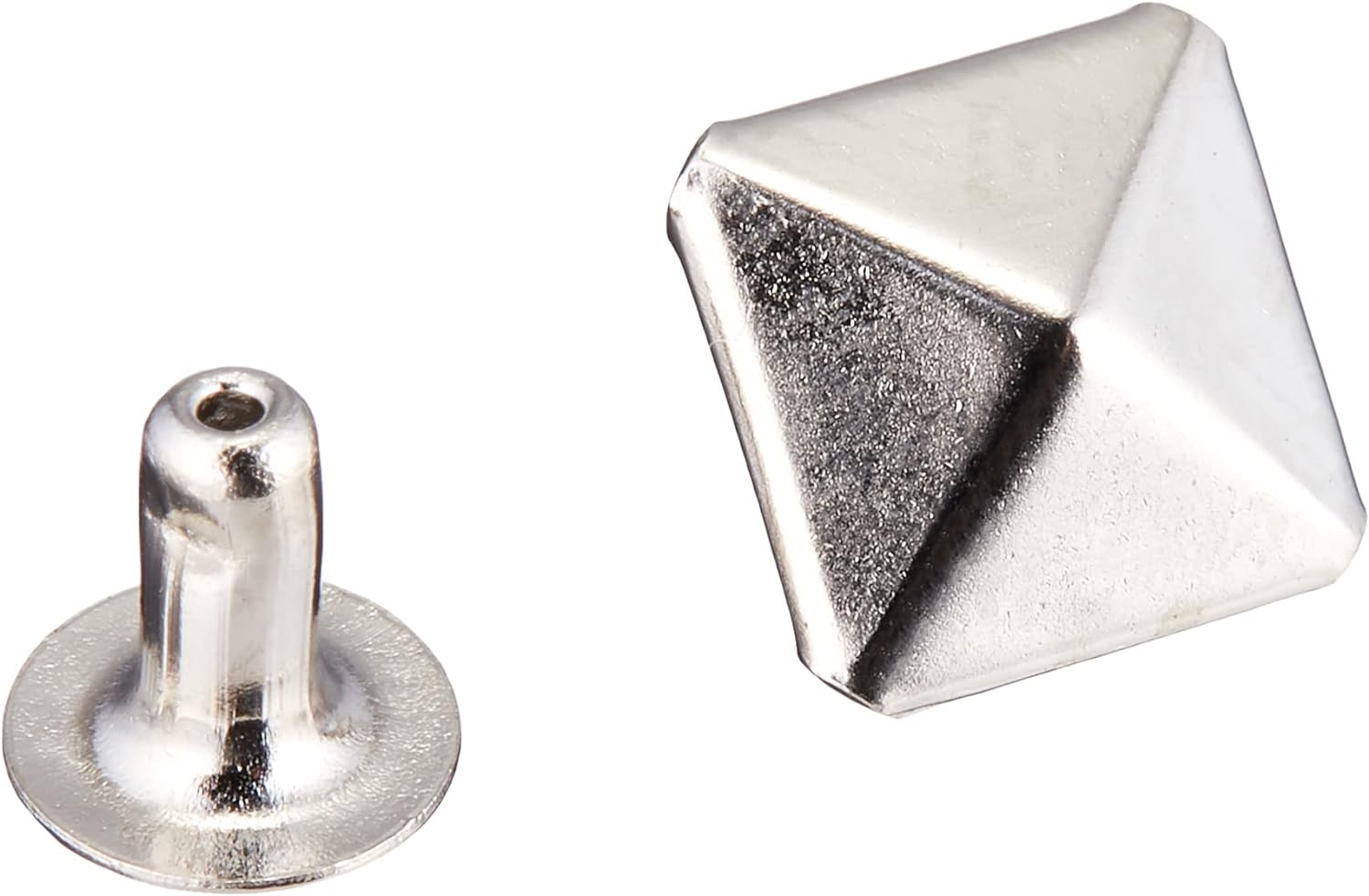 日本紐釦貿易 角鋲 スタッズ ピラミッド型 7mm ニッケル 20個入 F3-201 (ご注文単位1束)【直送品】
