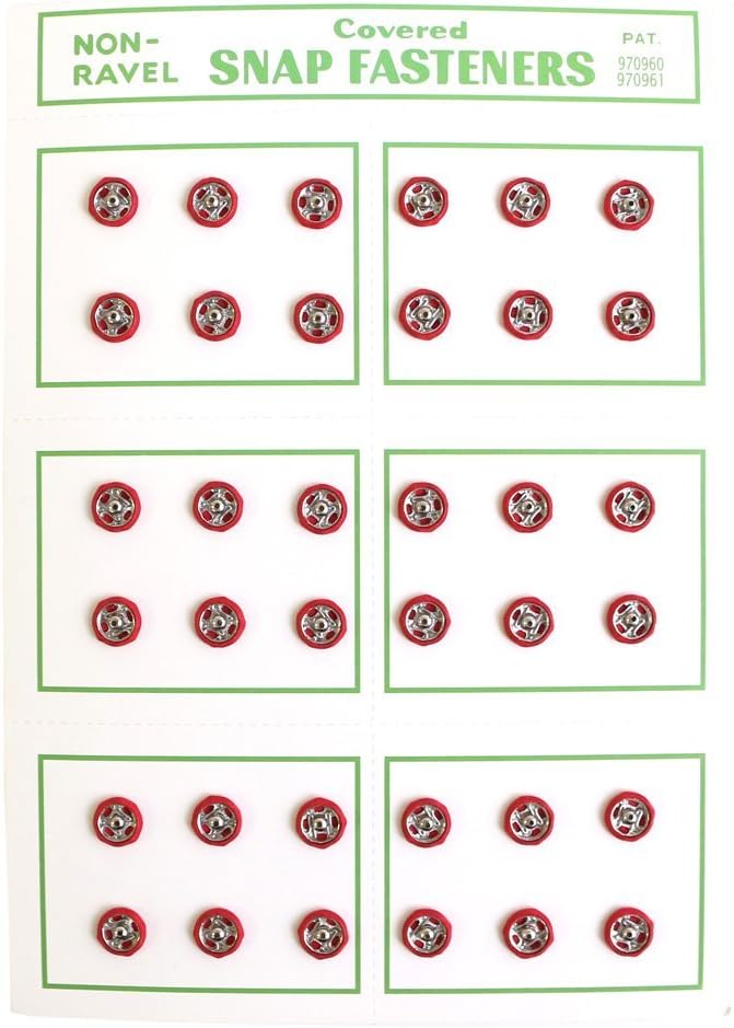 日本紐釦貿易 シルクスナップボタン 36個入 φ7mm 赤 FSLK-7-25 （ご注文単位1枚）【直送品】
