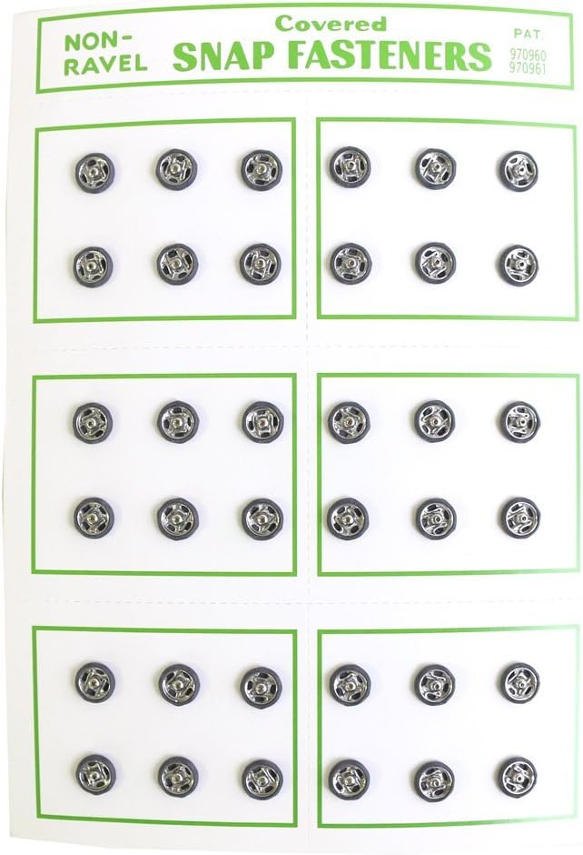 日本紐釦貿易 シルクスナップボタン 36個入 φ7mm 濃グレー FSLK-7-75 （ご注文単位1枚）【直送品】