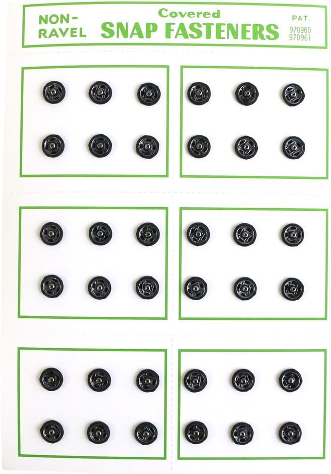 日本紐釦貿易 シルクスナップボタン 36個入 φ7mm 黒 FSLK-7-9 (ご注文単位1枚)【直送品】