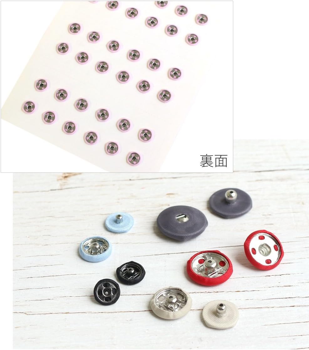 日本紐釦貿易 シルクスナップボタン 36個入 φ8mm サックス FSLK-8-51 (ご注文単位1枚)【直送品】