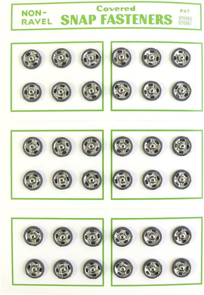 日本紐釦貿易 シルクスナップボタン 36個入 φ10mm 濃グレー FSLK-10-75 (ご注文単位1枚)【直送品】