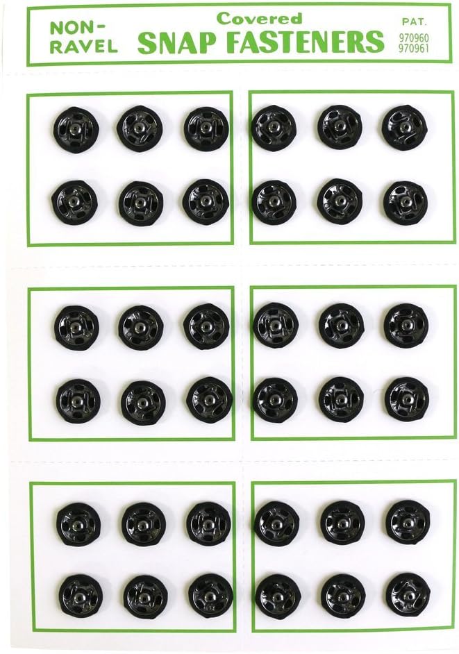 日本紐釦貿易 シルクスナップボタン 36個入 φ10mm 黒 FSLK-10-9 (ご注文単位1枚)【直送品】