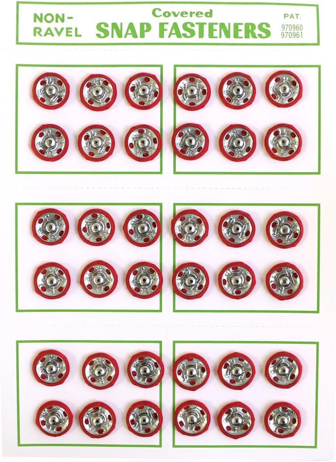 日本紐釦貿易 シルクスナップボタン 36個入 φ12mm 赤 FSLK-12-25 (ご注文単位1枚)【直送品】