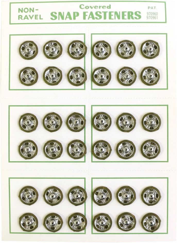 日本紐釦貿易 シルクスナップボタン 36個入 φ12mm モスグリーン FSLK-12-66 (ご注文単位1枚)【直送品】