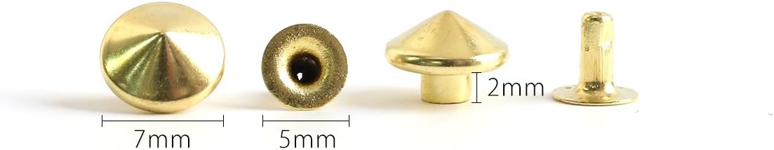 日本紐釦貿易 スタッズピラミッド ゴールド 7mm 20組入 F3-604 (ご注文単位1束)【直送品】