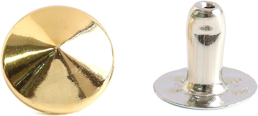 日本紐釦貿易 スタッズピラミッド クリスタルゴールド 10mm 12組入 F3-607 (ご注文単位1束)【直送品】