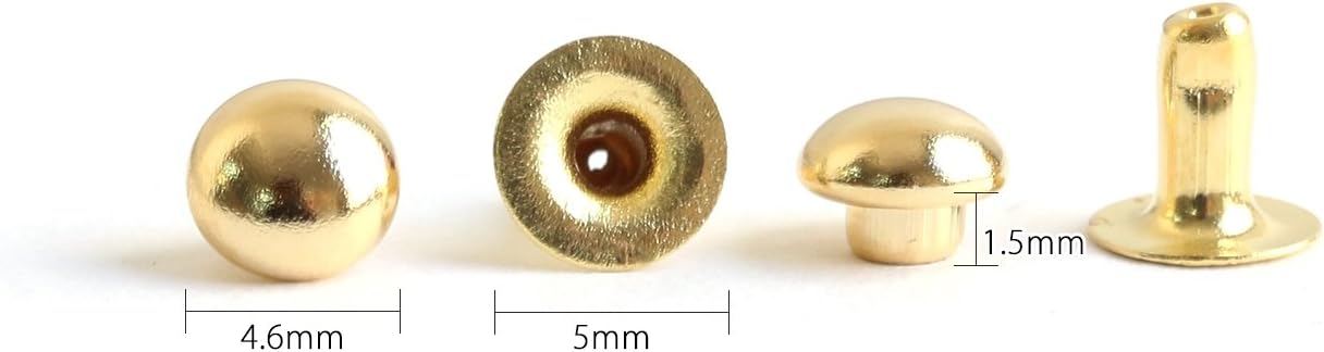 日本紐釦貿易 スタッズ小玉 クリスタルゴールド 4.6mm 20組入 F3-610 (ご注文単位1束)【直送品】