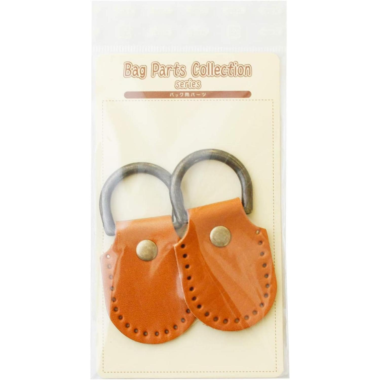 日本紐釦貿易 本革ナスカンパーツ W40×H76mm キャメル 2個 MAP128-Y (ご注文単位1束)【直送品】