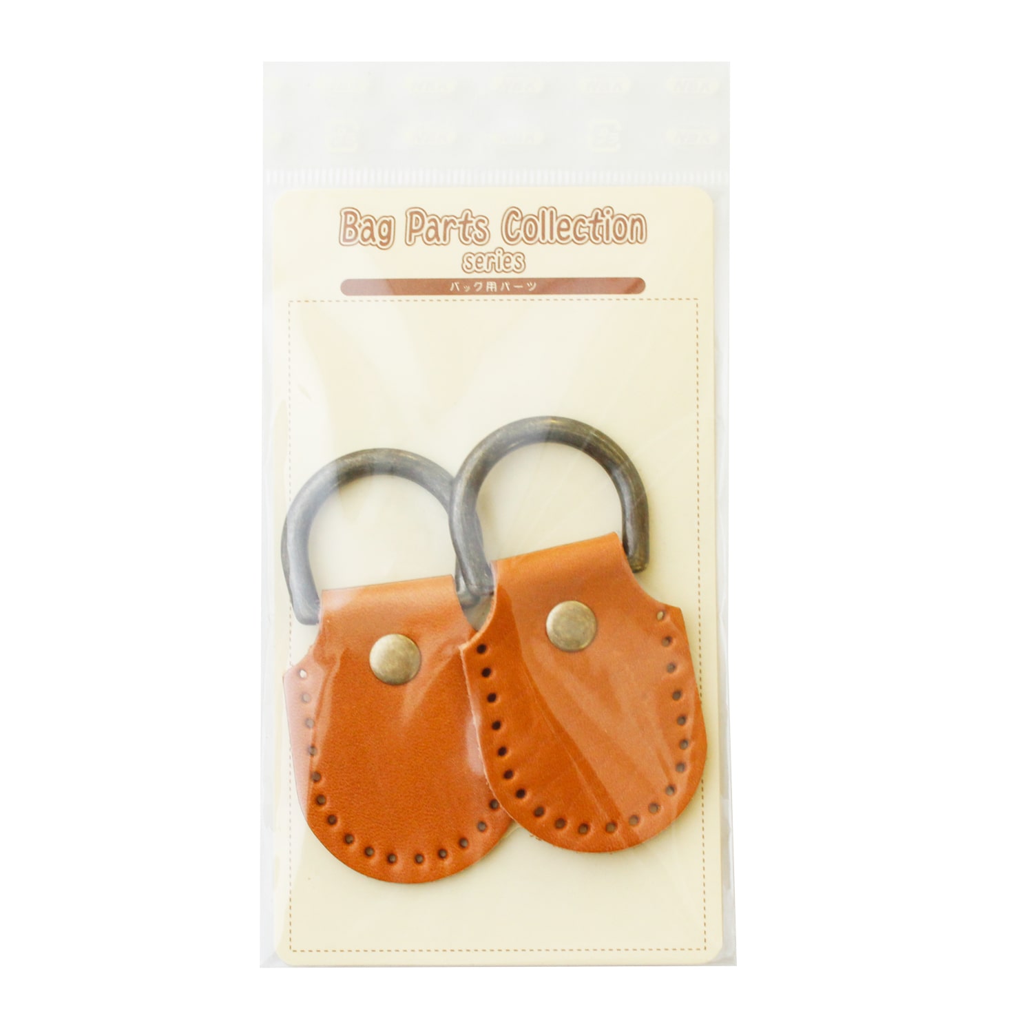 日本紐釦貿易 本革ナスカンパーツ W40×H76mm キャメル 2個 MAP128-Y (ご注文単位1束)【直送品】