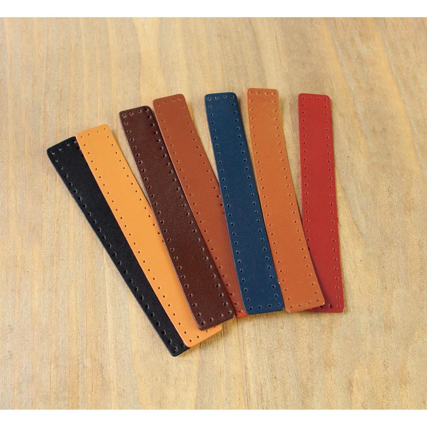 日本紐釦貿易 本革持手補強パーツ W18×H120mm こげ茶 2個 MAP129-C (ご注文単位1束)【直送品】