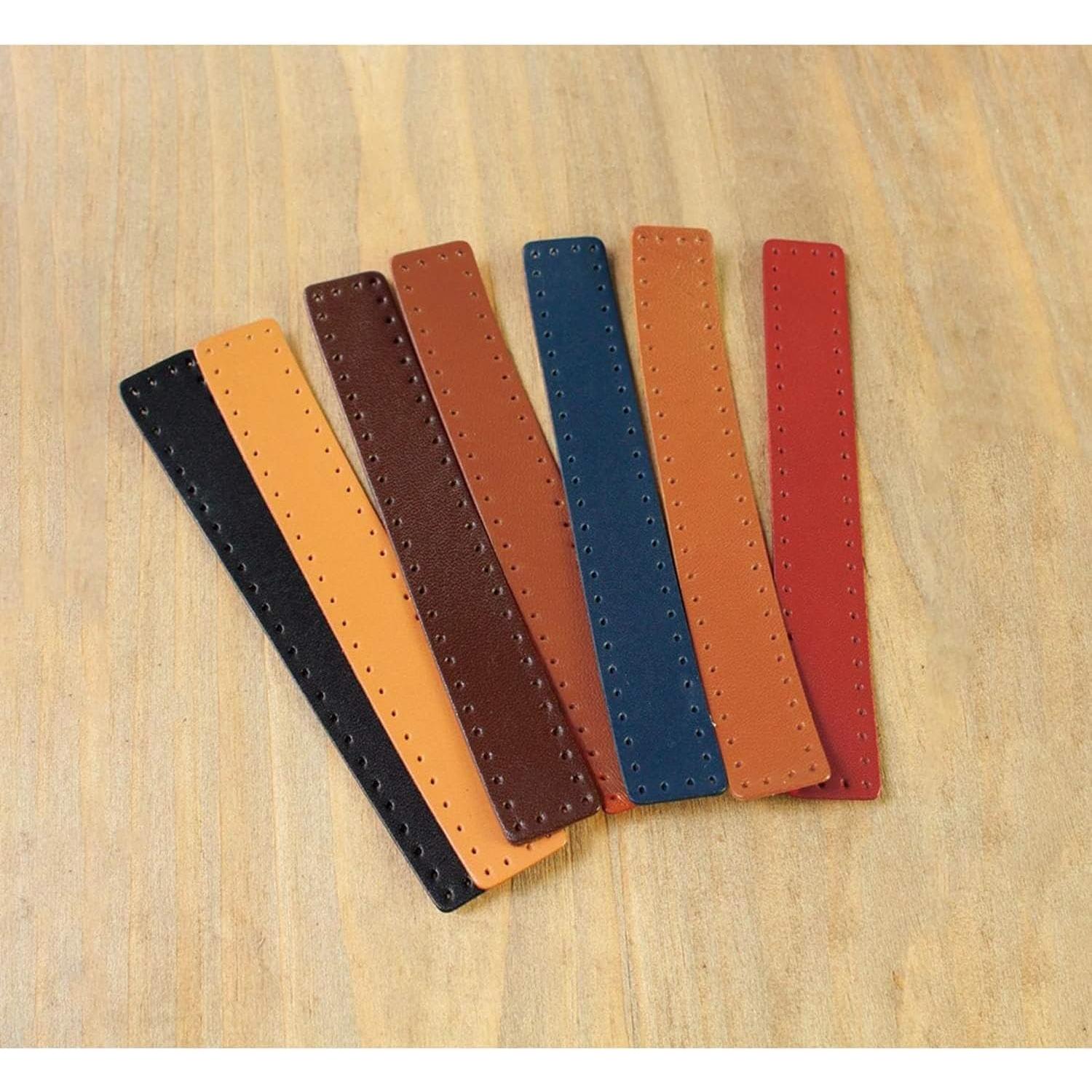 日本紐釦貿易 本革持手補強パーツ W18×H120mm レッド 2個 MAP129-R (ご注文単位1束)【直送品】