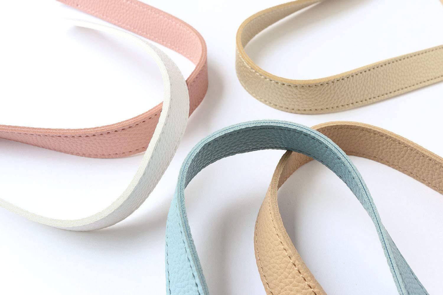 日本紐釦貿易 合皮ハンドル 長さ40cm×幅2.5cm 2本1組 ベージュ MAW50-E （ご注文単位1組）【直送品】