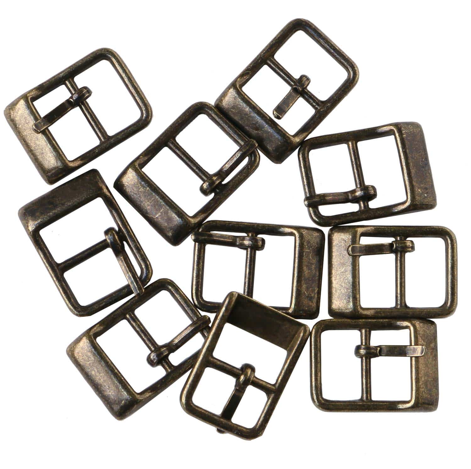 日本紐釦貿易 バックル 金属 内径10mm 10個入 アンティークゴールド LGK4-10-AG (ご注文単位1束)【直送品】