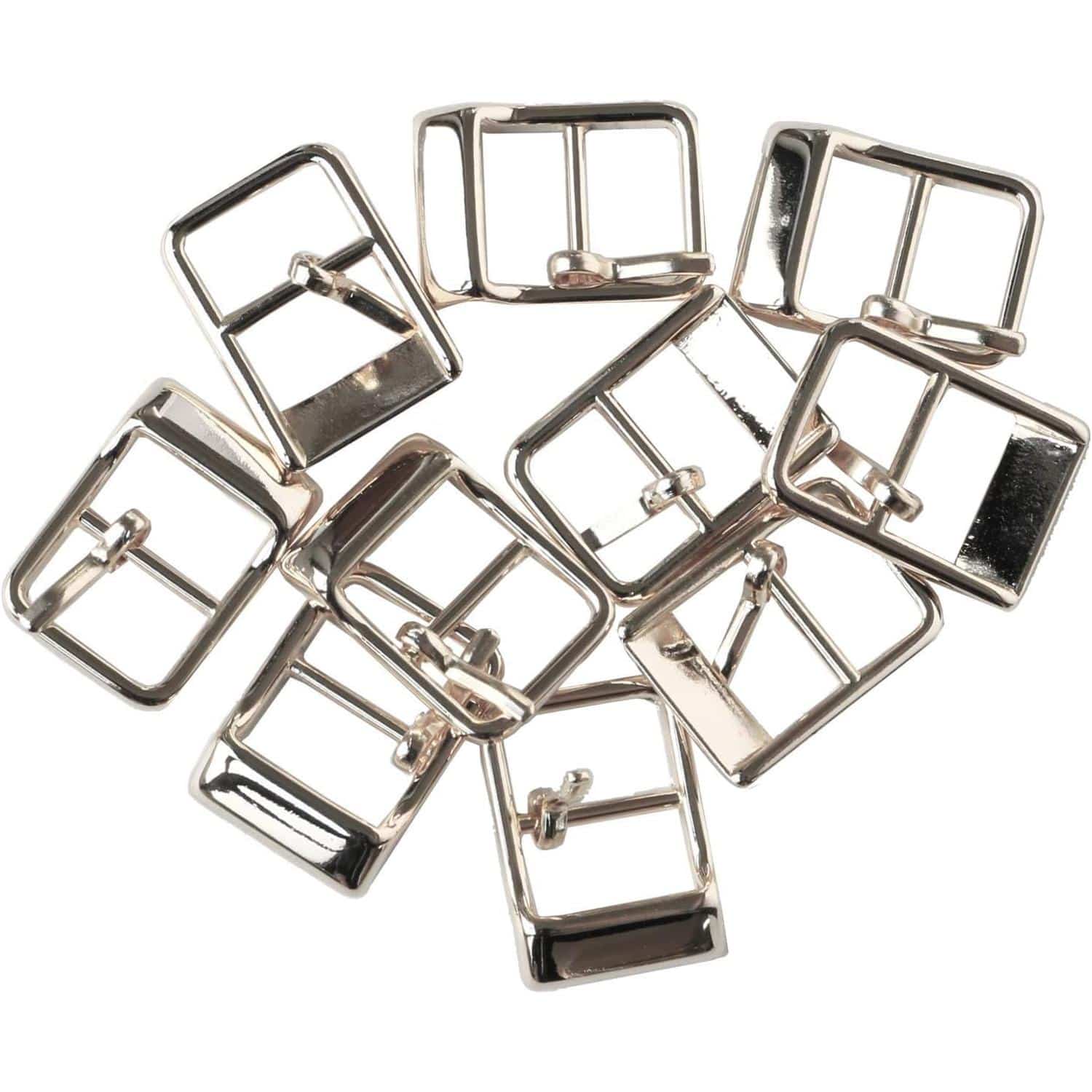 日本紐釦貿易 バックル 金属 内径10mm 10個入 シルバー LGK4-10-S (ご注文単位1束)【直送品】