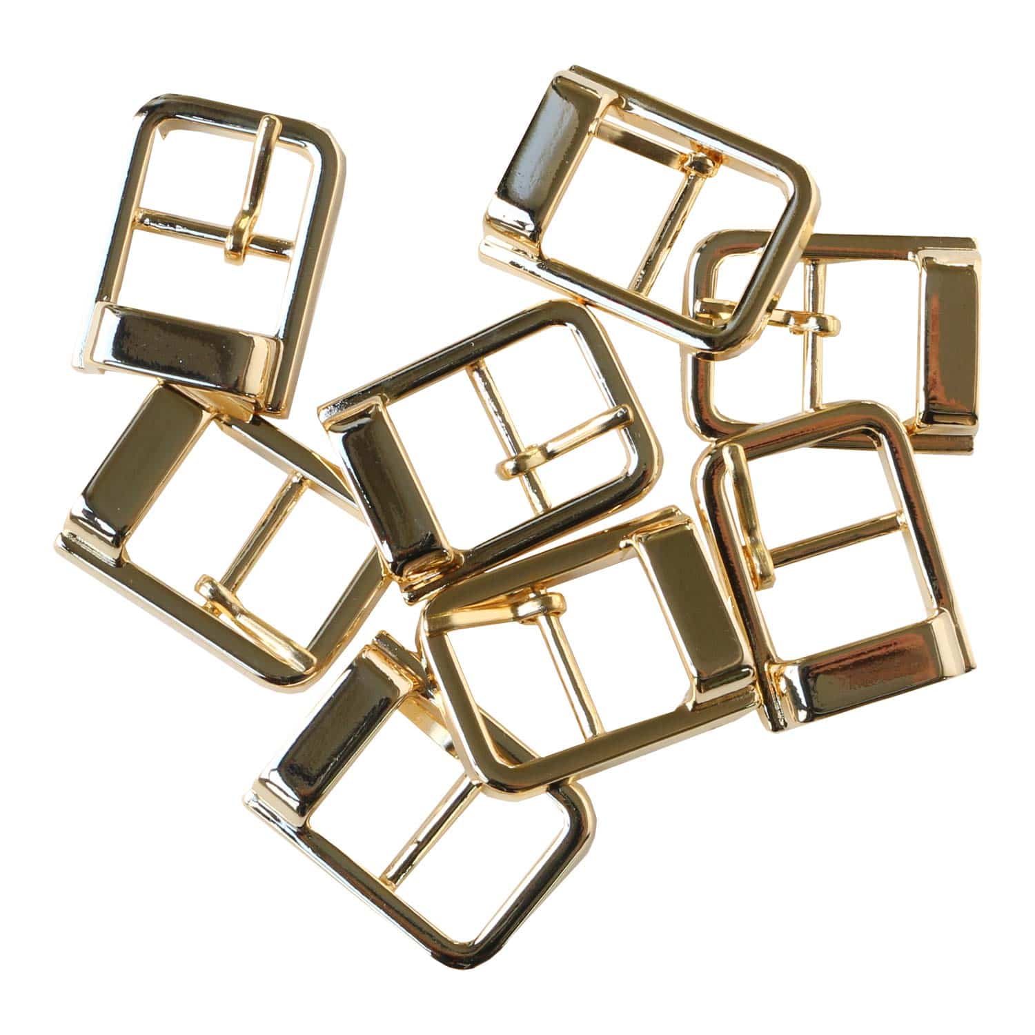 日本紐釦貿易 バックル 金属 内径15mm 8個入 ゴールド LGK4-15-G (ご注文単位1束)【直送品】