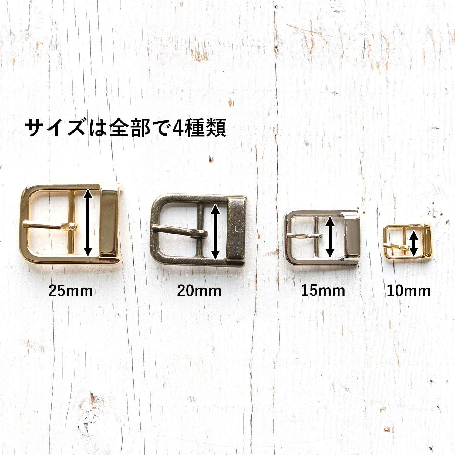 日本紐釦貿易 バックル 金属 内径20mm 2個入 シルバー LGK4-20-S (ご注文単位1束)【直送品】