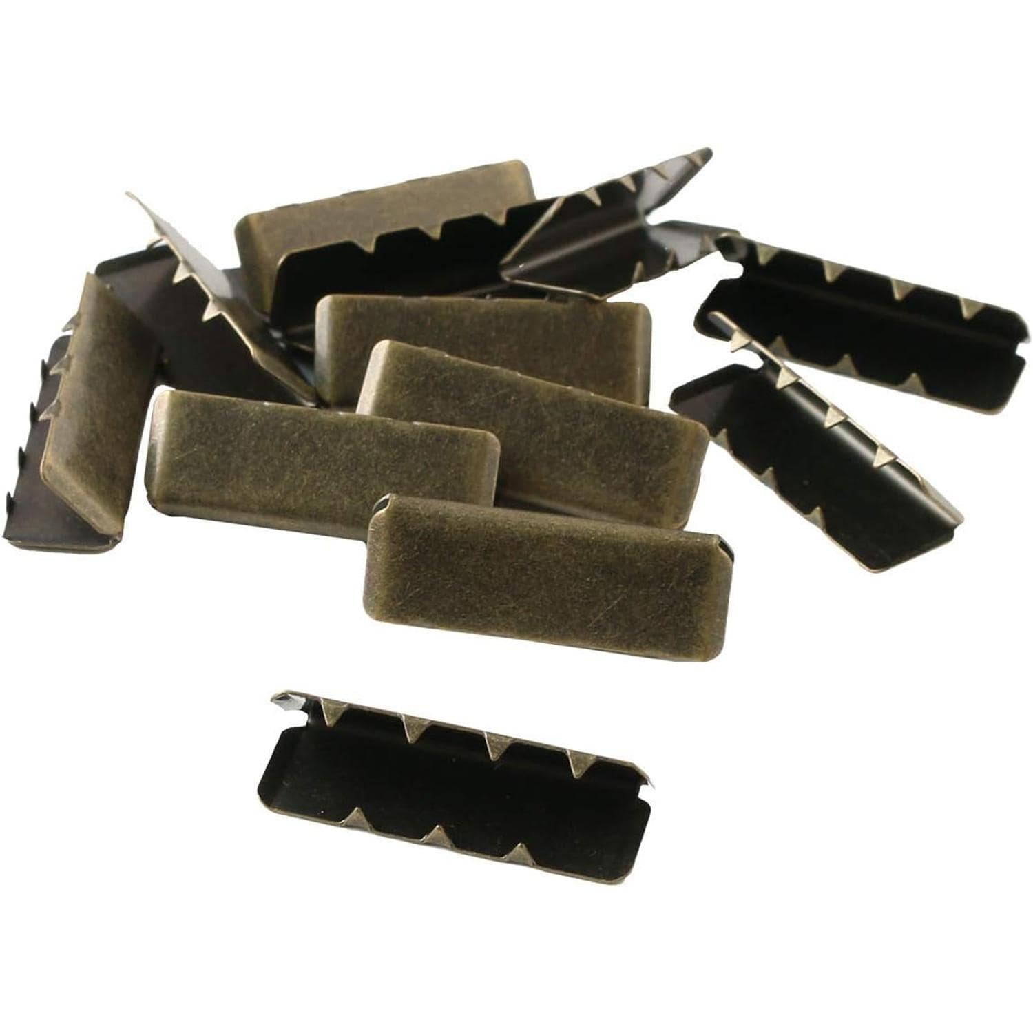 日本紐釦貿易 ワニ口金具 W25mm×H8mm アンティークゴールド SGM-W25-AG （ご注文単位1束）【直送品】