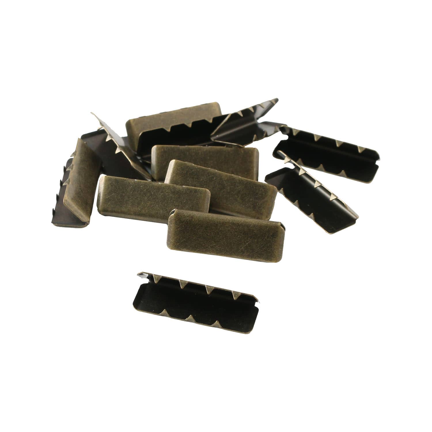 日本紐釦貿易 ワニ口金具 W25mm×H8mm アンティークゴールド SGM-W25-AG (ご注文単位1束)【直送品】