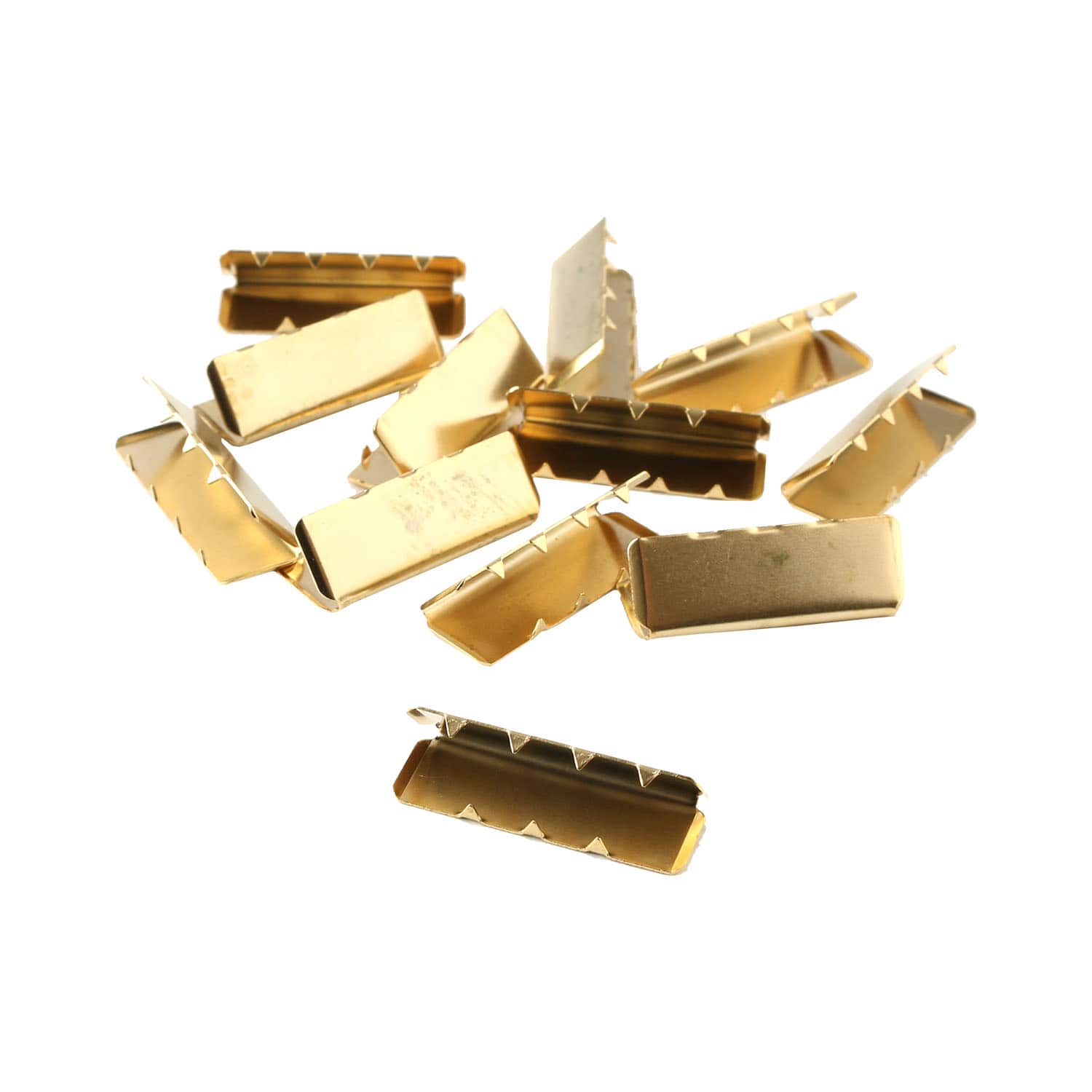 日本紐釦貿易 ワニ口金具 W25mm×H8mm ゴールド SGM-W25-G (ご注文単位1束)【直送品】