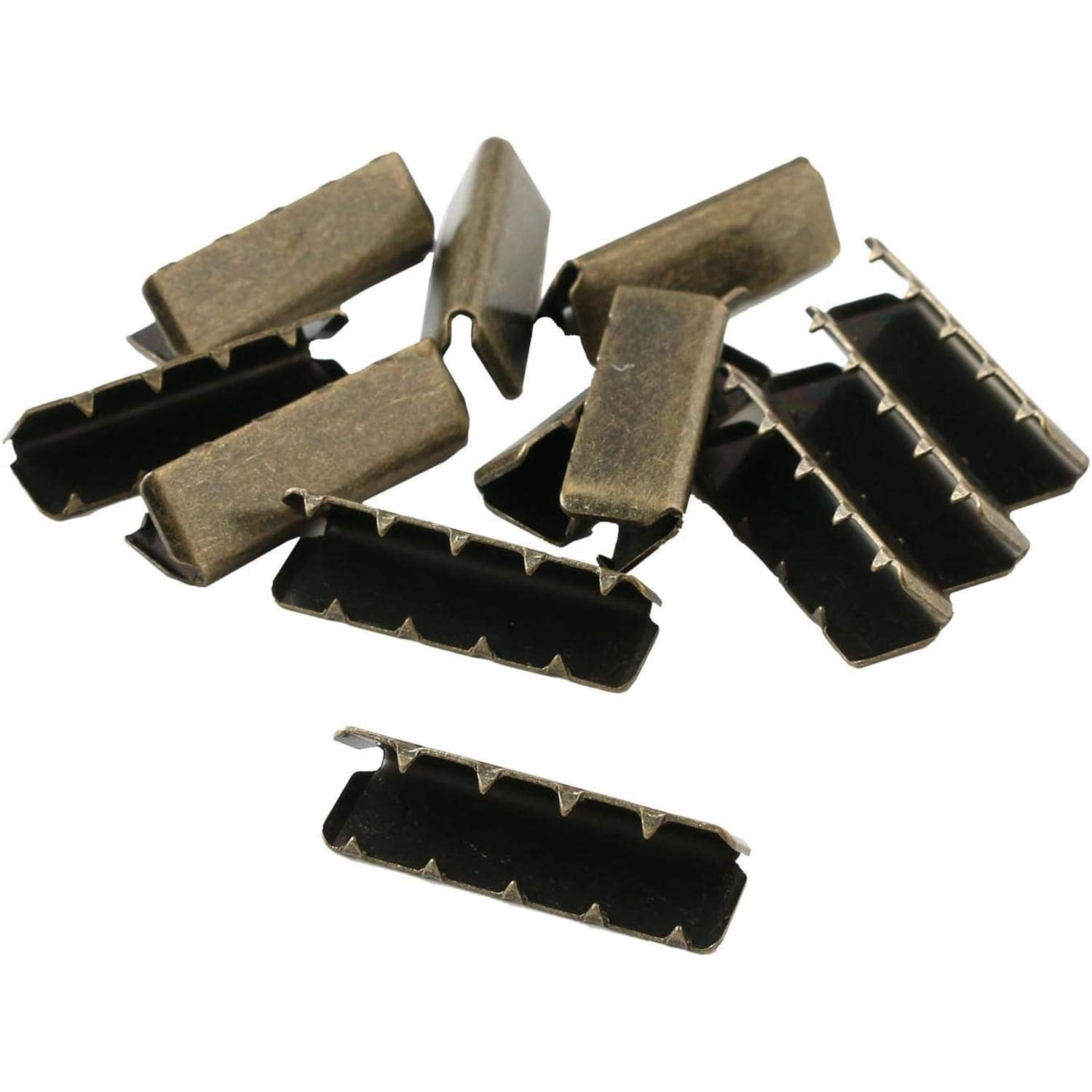 日本紐釦貿易 ワニ口金具 W30mm×H9mm アンティークゴールド SGM-W30-AG （ご注文単位1束）【直送品】