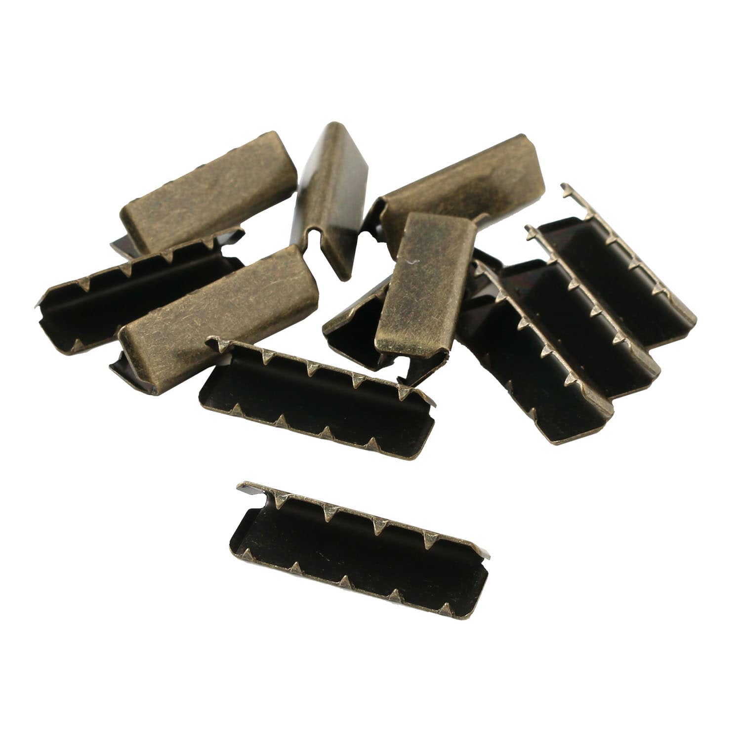 日本紐釦貿易 ワニ口金具 W30mm×H9mm アンティークゴールド SGM-W30-AG (ご注文単位1束)【直送品】