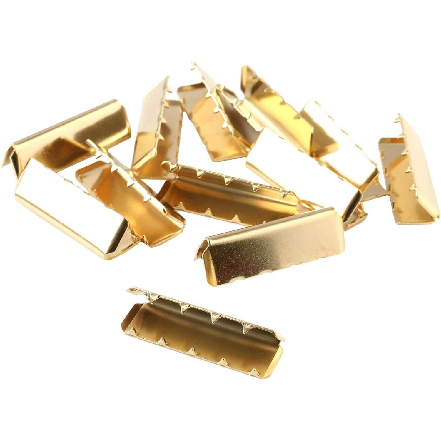 日本紐釦貿易 ワニ口金具 W30mm×H9mm ゴールド SGM-W30-G （ご注文単位1束）【直送品】