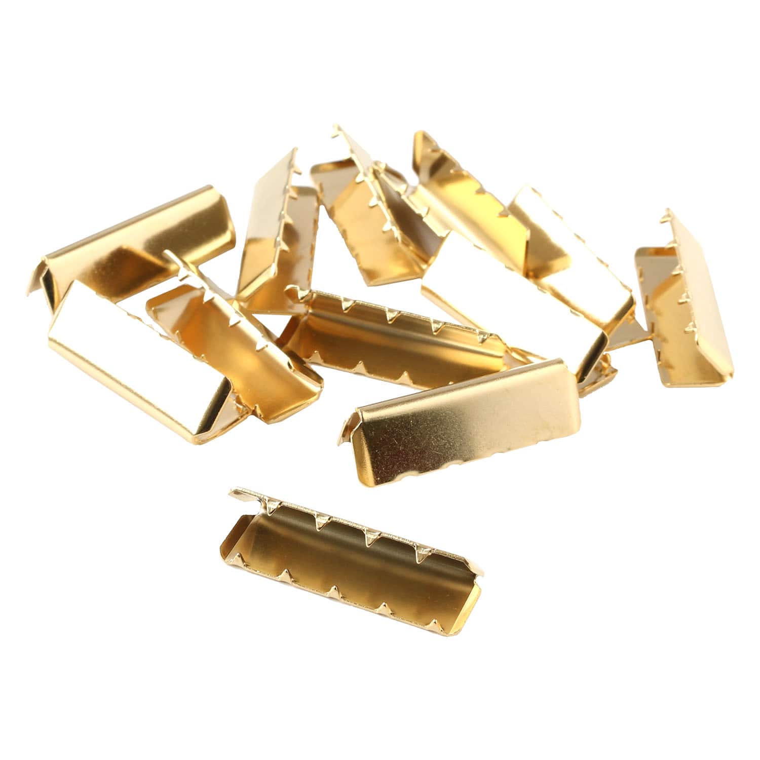 日本紐釦貿易 ワニ口金具 W30mm×H9mm ゴールド SGM-W30-G (ご注文単位1束)【直送品】