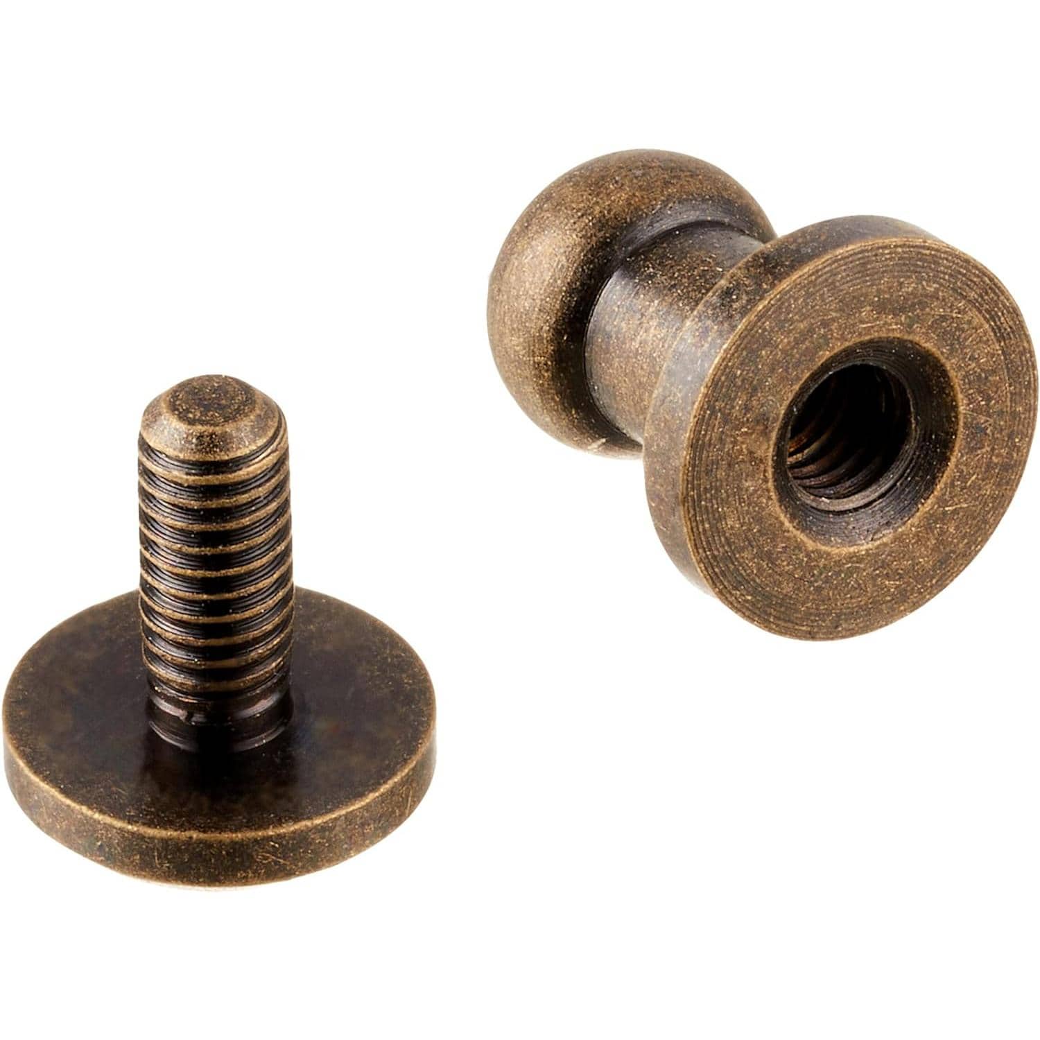 日本紐釦貿易 ネジ式ギボシφ5mm AG アンティークゴールド 5個入 LG4 (ご注文単位1束)【直送品】