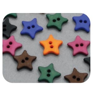 日本紐釦貿易 キャンディミニボタン スター型 約10mm ミックスカラーつや消し 40個入 LW133 (ご注文単位1束)【直送品】