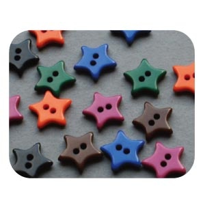 日本紐釦貿易 キャンディミニボタン スター型 約10mm ミックスカラーつや有り 40個入 LW137 (ご注文単位1束)【直送品】