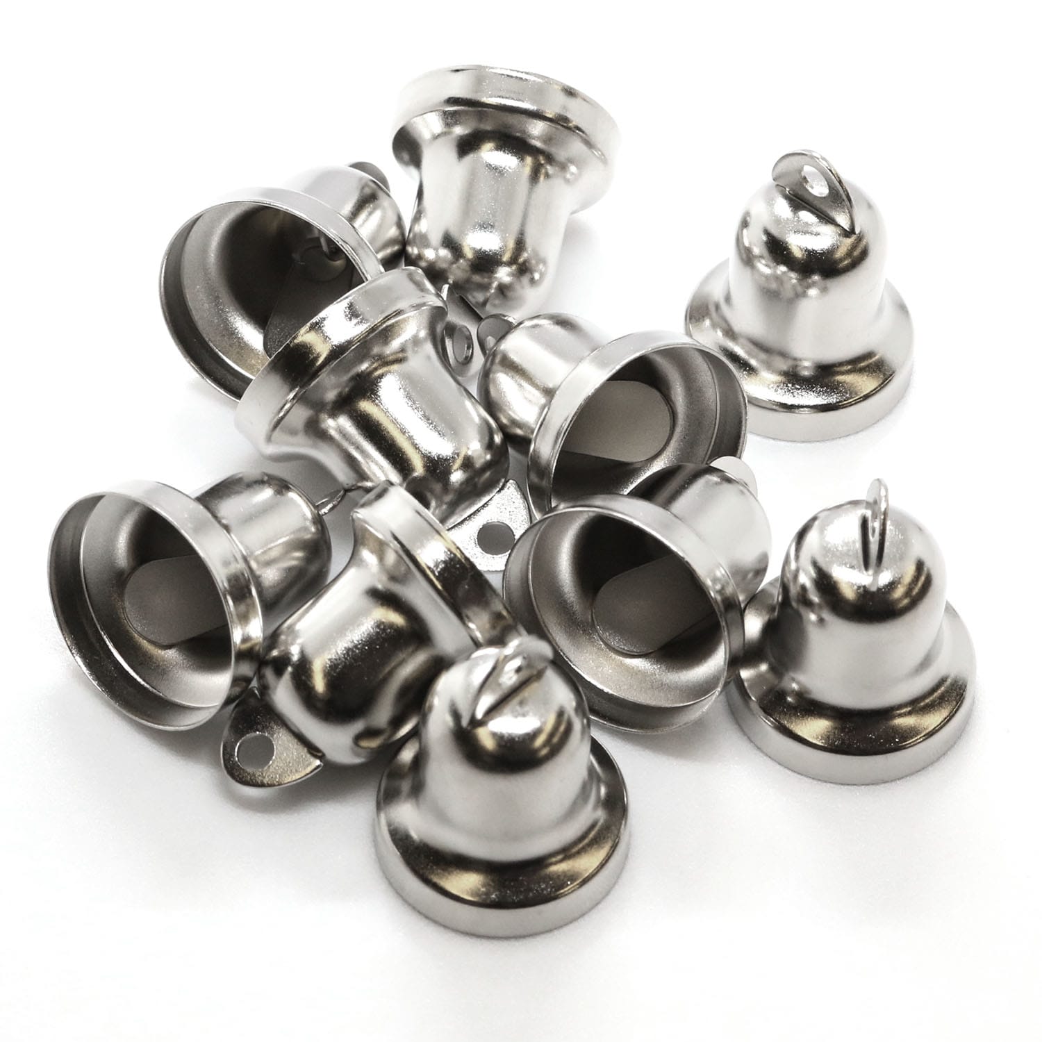 日本紐釦貿易 クリスマスベル φ26mm 10個入 シルバー SGM-CF37-S (ご注文単位1束)【直送品】