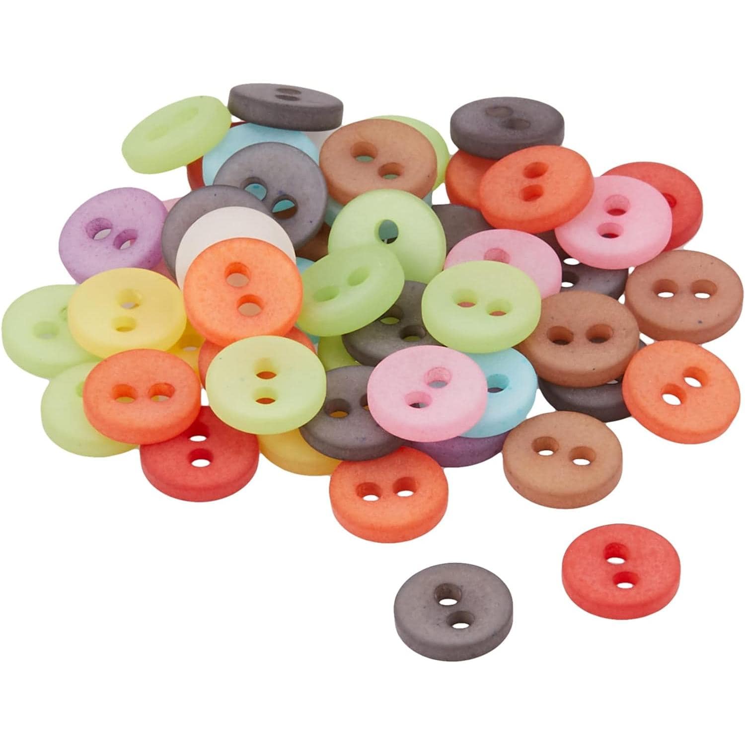 日本紐釦貿易 ミニボタン φ7mm ミックスカラーつや消し 50個入 LW106 （ご注文単位1束）【直送品】