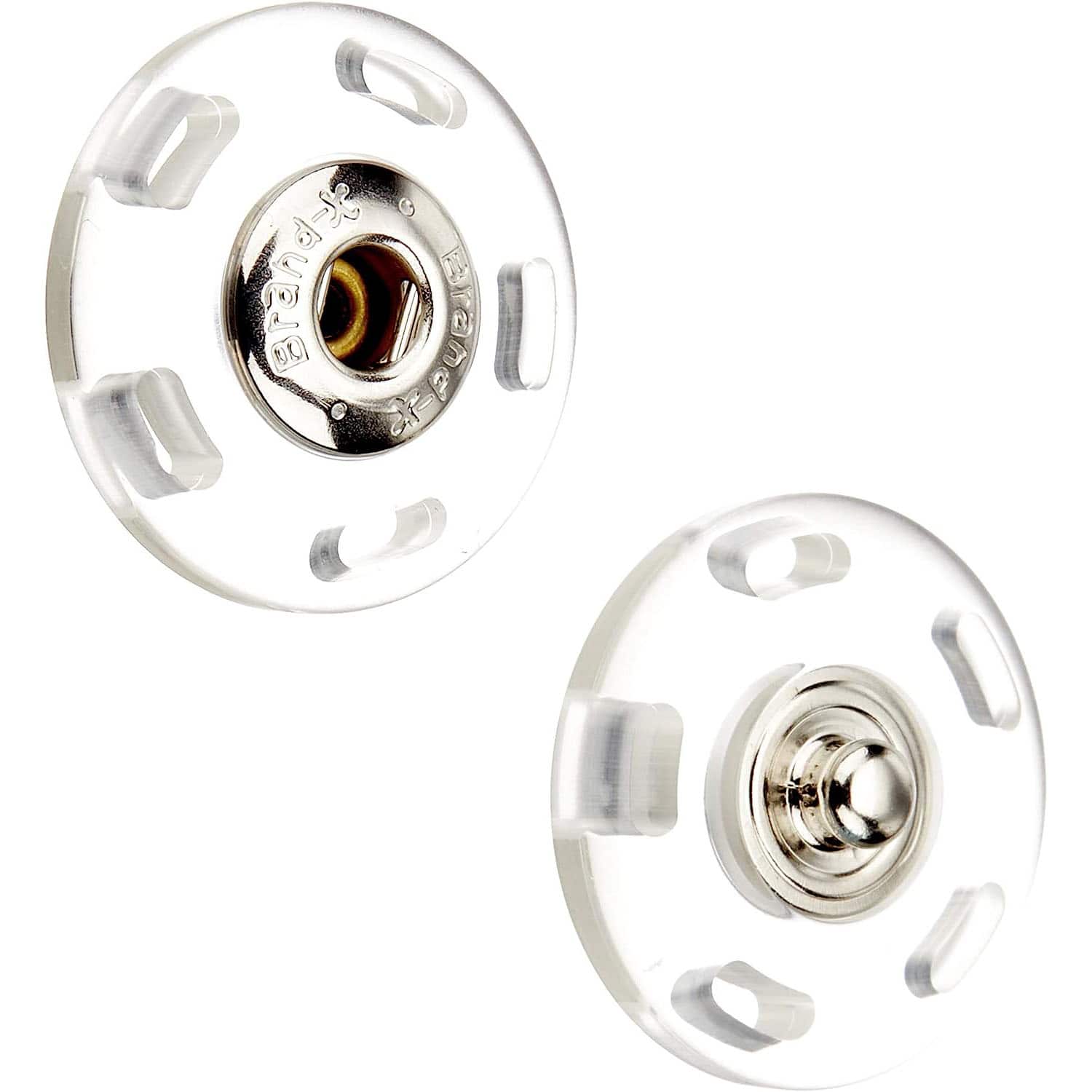 日本紐釦貿易 ポリエステルスナップボタン 3組入り φ20mm クリア P50678-20-00 （ご注文単位1束）【直送品】