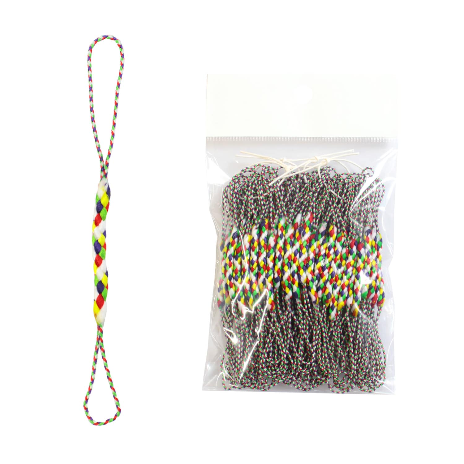 日本紐釦貿易 根付紐 ストラップ 10cm 100本 マルチ F1-10-100 （ご注文単位1束）【直送品】