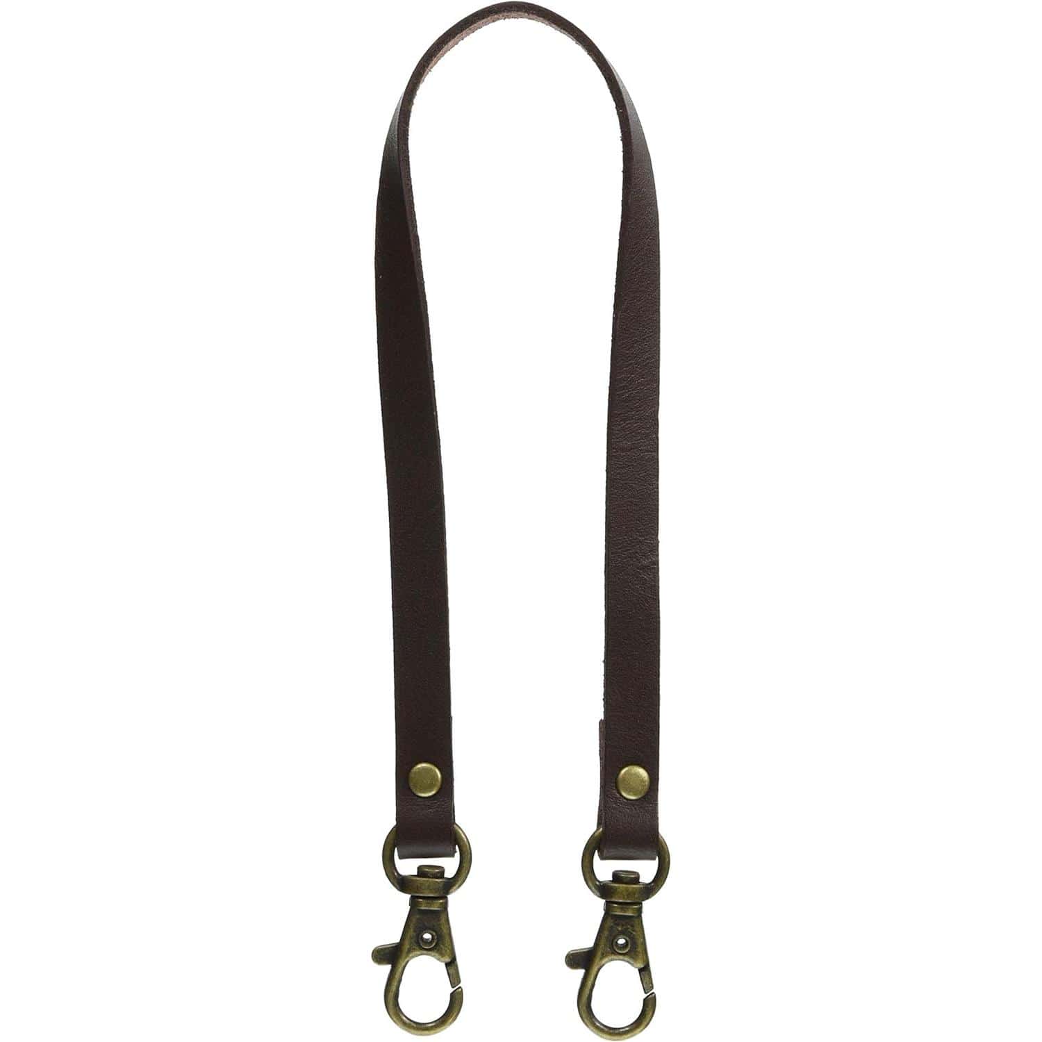 日本紐釦貿易 本革持ち手 ショルダー 1本入り 10mm巾×全長40cm 焦茶 MAW1-C （ご注文単位1本）【直送品】