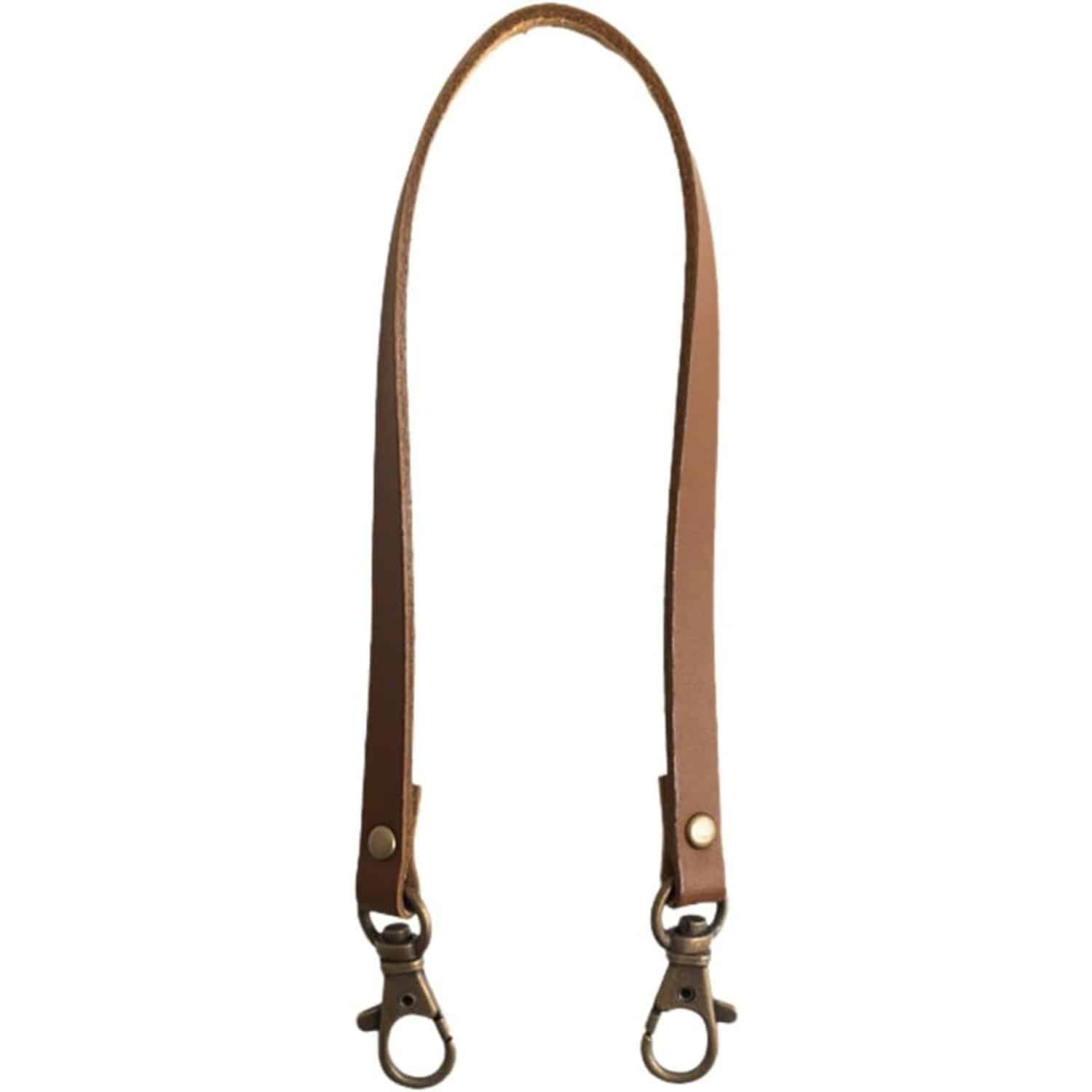 日本紐釦貿易 本革持ち手 ショルダー 1本入り 10mm巾×全長40cm 茶 MAW1-BR （ご注文単位1本）【直送品】