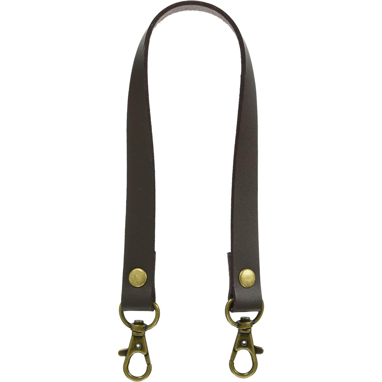 日本紐釦貿易 本革持ち手 ショルダー 1本入り 15mm巾×全長40cm 焦茶 MAW2-C （ご注文単位1本）【直送品】