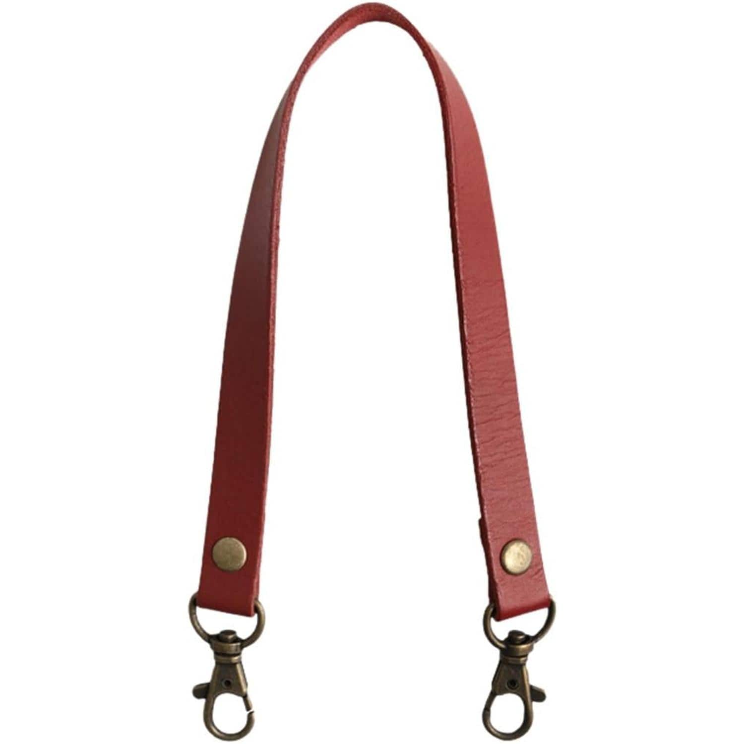 日本紐釦貿易 本革持ち手 ショルダー 1本入り 15mm巾×全長40cm 赤 MAW2-R （ご注文単位1本）【直送品】