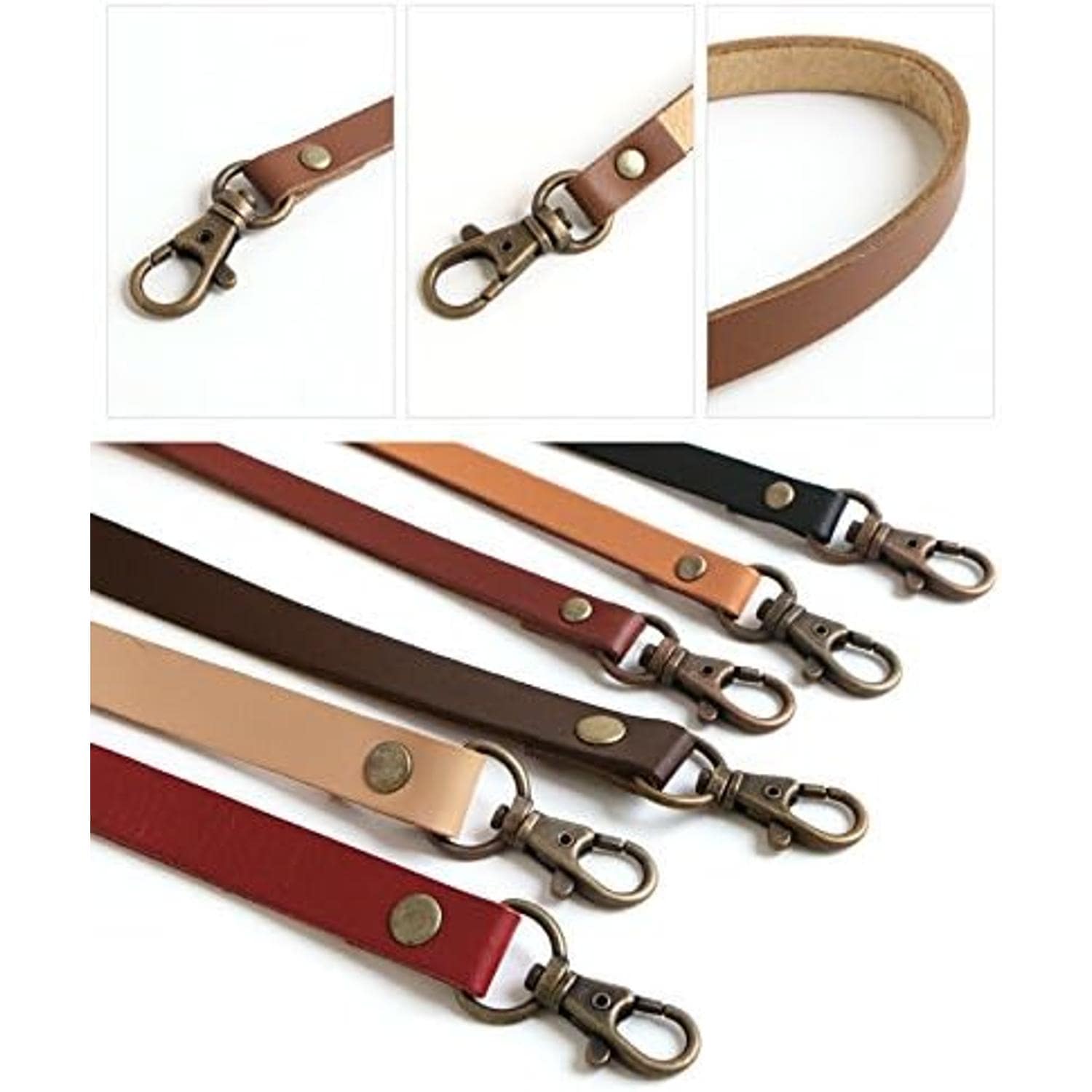 日本紐釦貿易 本革持ち手 ショルダー 1本入り 15mm巾×全長40cm 金茶 MAW2-KC (ご注文単位1本)【直送品】