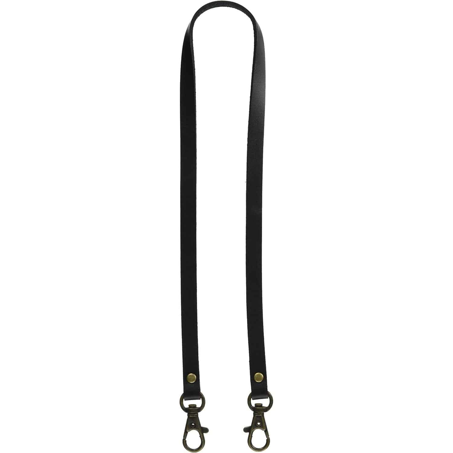 日本紐釦貿易 本革持ち手 ショルダー 1本入り 10mm巾×全長60cm 黒 MAW3-B （ご注文単位1本）【直送品】