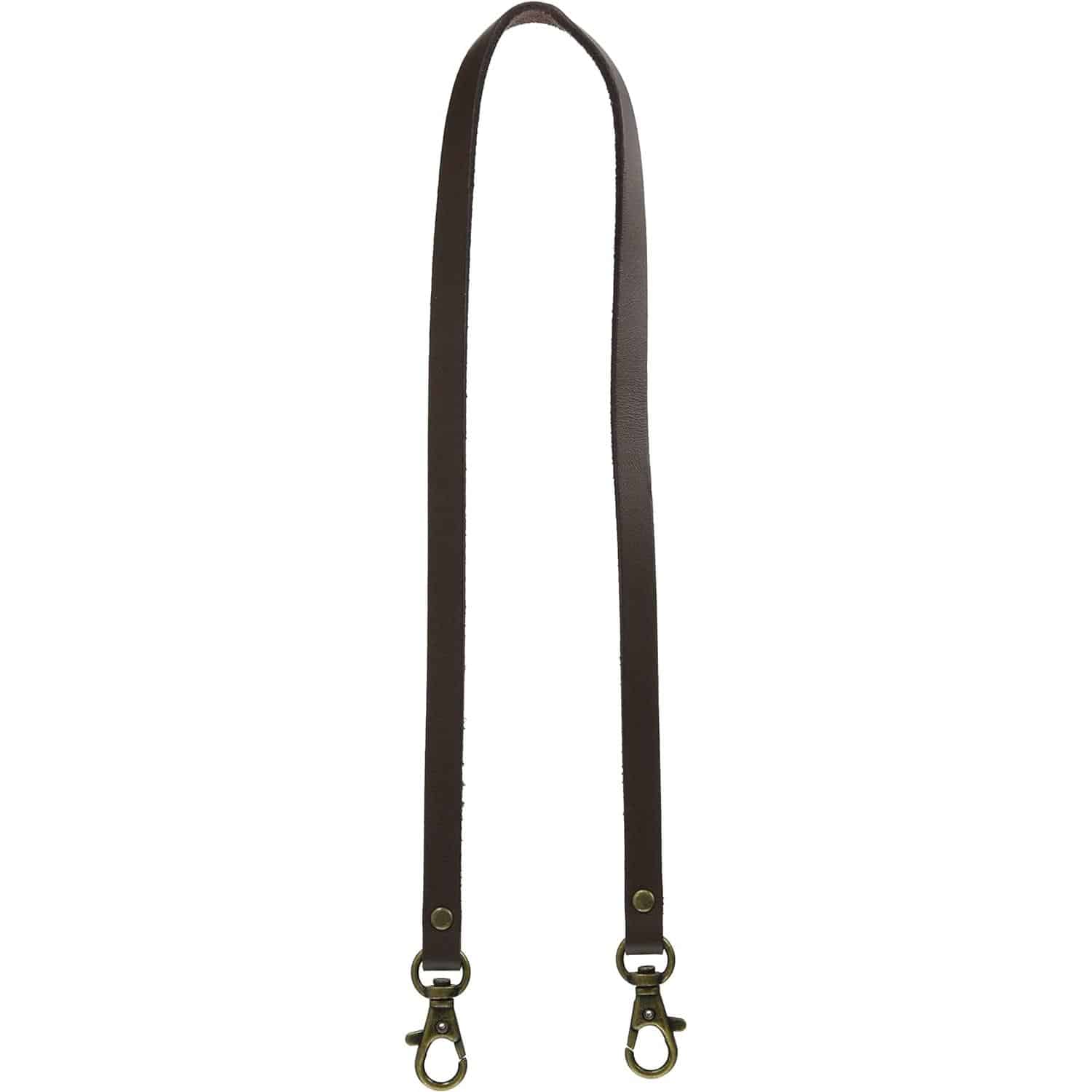 日本紐釦貿易 本革持ち手 ショルダー 1本入り 10mm巾×全長60cm 焦茶 MAW3-C （ご注文単位1本）【直送品】