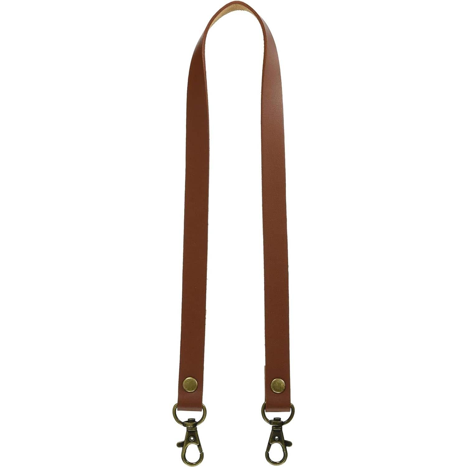 日本紐釦貿易 本革持ち手 ショルダー 1本入り 15mm巾×全長60cm 茶 MAW4-BR （ご注文単位1本）【直送品】